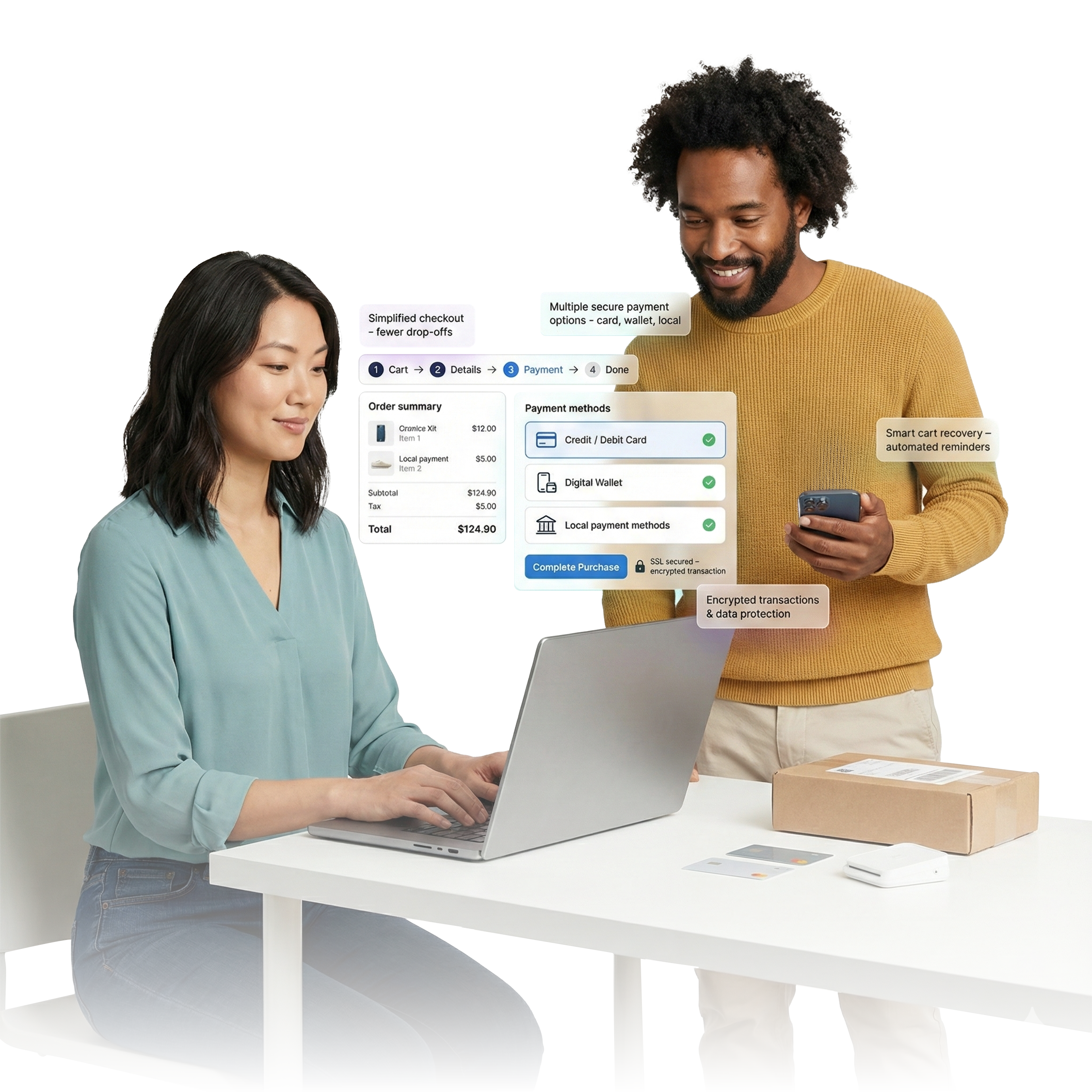 Secure & Hassle-Free Checkout for Higher Sales